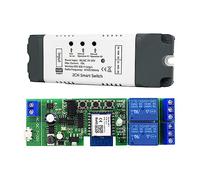 Berjalan 1 pieza Tuya Smart WiFi Switch Relé Módulo 2 CH 7-32V /APP Control remoto sin