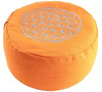 Berk YO-21-OR - Cojín de meditación, diseño con símbolo de la Flor de la Vida, Color Naranja