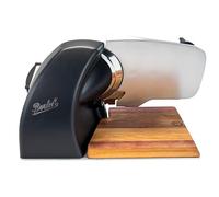 Berkel Home Line 200 Plus - Cortadora eléctrica (hoja de 195 mm, tabla de roble hecha a mano), color negro mate