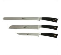 BERKEL Juego de 3 Cuchillo Jamonero Elegance Negro
