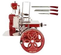 Berkel Volano B114 Cortadora de Fiambres Manual, Disco 31.9 cm, Rebanada 1.5 mm, Aluminio/Rojo/Acero Inoxidable