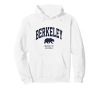 Berkeley Bear Universidad de California Colegiado PAFI431 Sudadera con Capucha, Unisex para Adultos, Blanco, L