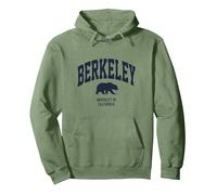 Berkeley Bear Universidad de California Colegiado PAFI431 Sudadera con Capucha, Unisex para Adultos, Verde Salvia, L