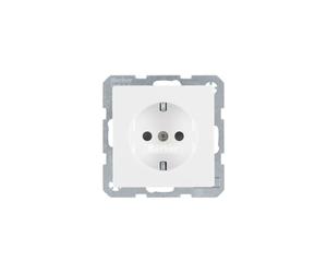 Berker 47236089 Steckdose SCHUKO Berker Q.1 polarweiß, samt