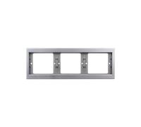 Berker B.Kwadrat Marco triple horizontal acero K.5 13737004