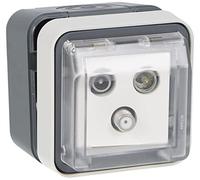 Berker Enchufe de Antena LGR 12033535 de 3 Agujeros W.1 4011334404590