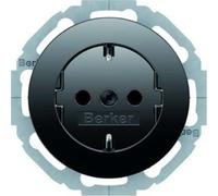 Berker Enchufe Schuko 47452045, Negro Brillante, Blanco
