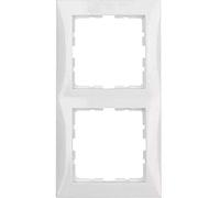BERKER 10128989 - Marco doble, p.1, blanco polar brillante