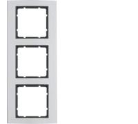 Berker - marco 3 elementos b3 aluminio/antracita Ref. 6511530003