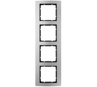Berker - marco 4 elementos b3 aluminio/antracita Ref. 6511530004