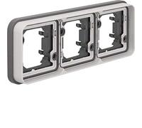 Berker Marco de 3 Compartimentos 13303505 Horizontal Gris Claro W.1 4011334405160
