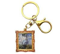 Berkin Arts Llaveros para bolsos y monederos - Llaveros con pintura artística - Accesorios para llaveros de coche y bolsos de cuero （Monet - Woman with a Parasol-Madame