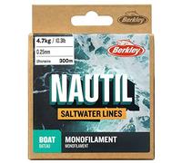 Berkley Nautil Boat Línea de Pesca monofilamento | Mono ultrarresistente y de Baja Memoria para Agua Salada y Dulce | La abrasión y Resistencia Superior a los Nudos | 0,35 mm | 20 LB | 300 m