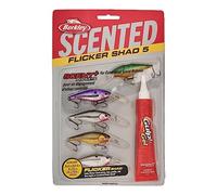 Berkley Paquete de 5 señuelos de Pesca perfumados Flicker Shad Baitfish, Surtidos, 5/16 onzas, 2.75 Pulgadas, tamaño, Perfil y Profundidad de Buceo imitan el sábalo Real, Equipado con Gancho Fusion19
