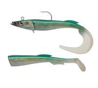 Berkley PowerBait Power Sandeel; señuelo Realista de plástico Blando para la Pesca en Agua Salada; swimbait perfumado para lubina, Bacalao, abadejo, fletán y carbonero, 15 cm, Gold Motoroil