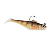 Berkley PowerBait Pre-Rigged Swim Shad Fishing Bait, HD Yellow Perch, 4in | 10cm, Irresistible Scent & Flavor, Realistic Profile, Ready-to-Fish, Ideal for Bass, Walleye, Pike and More
