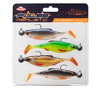 Berkley Pulse Realistic Roach - Cebo de Goma premontado con Cabeza de Jig - Forma y acción ultrarrealistas para la Pesca de Peces Depredadores - Lucio, lucioperca, Perca, 15 cm, 4 Unidades
