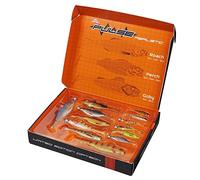 Berkley Pulse Realistic; Set de 13 Señuelos de Goma con 6 Cabezas de Anzuelo, Caja de Regalo para Pesca de Perca, Lucioperca, Lucio, Aspio y Trucha, Varios Tamaños Mezclados