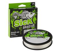 Berkley Sick Braid - Sedal trenzado de 8 capas, 300 m, para pesca de agua dulce o salada, color blanco o negro (blanco, 0,08 mm - 6,0 kg)
