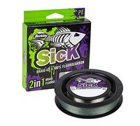 Berkley Sick Two in One Línea Trenzada, Unisex, Verde Musgo y Transparente, 0.10mm | 7.5kg | 150m | 55yd