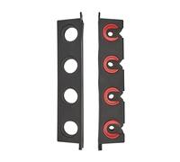 Berkley Twist Lock Utility - Estante para 4 cañas de 4 cañas de almacenar, gestión de barras, unisex, negro/rojo