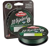 Berkley Whiplash 8 - Sedal Trenzado 100% Dyneema de 8 hebras para Pesca en Agua Salada y Agua Dulce, Verde, 14,8 kg | 32 Libras | 300 m