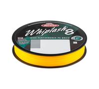 Berkley Whiplash8, Línea de Pesca, Superline, Pesca de Depredadores, Lucio, Perca, Zander, Trucha, Unisex, Amarillo, 0.08mm, 12.9 kg, 28 LB, 330 yd