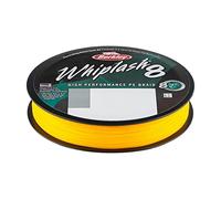 Berkley Whiplash8, Línea de Pesca, Superline, Pesca de Depredadores, Lucio, Perca, Zander, Trucha, Unisex, Amarillo, 0.12mm, 17.5 kg, 38 LB, 330 yd
