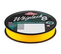 Berkley Whiplash8, Línea de Pesca, Superline, Pesca de Depredadores, Lucio, Perca, Zander, Trucha, Unisex, Amarillo, 0.08mm, 12.9 kg, 28 LB, 330 yd