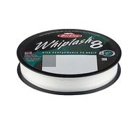 Berkley Whiplash8, Línea de Pesca, Superline, Pesca de Depredadores, Lucio, Perca, Zander, Trucha, Unisex, Cristal, 0.08mm, 12.9 kg, 28 LB, 330 yd
