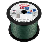 BERKLEY X9 Lo-Vis-Línea de Pesca Trenzada Verde, Unisex