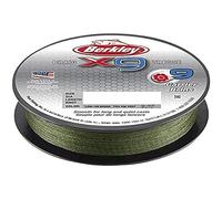 BERKLEY X9 Lo-Vis-Línea de Pesca Trenzada Verde, Unisex