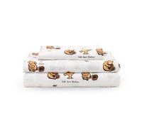 Berkshire Blanket Life es buena sbanas de microfibra Twin Size - 3 piezas La vida es una buena mini Winnie y Hunny Toss White Lindo personaje Sn