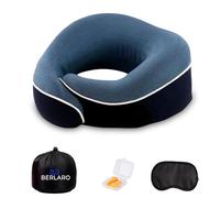 BERLARO BLR Almohada de Viaje para Cuello| Soporte Ergonómico Ajustable y Viscoelástico | Almohada Viaje avión | Cojin Cervical Viaje | Alivia Dolor Cervical y Postural