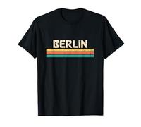 Berlín Alemania Ciudad Nombre Clásico Vintage Colores Diseño Camiseta