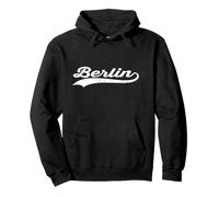 Berlín Alemania Vintage Cursiva Nombre Ciudad Modo Vacaciones Sudadera con Capucha