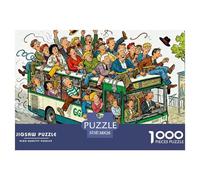 Berlin BVG Autobús Puzzle De Madera Impermeable DIY Puzzles De 1000 Piezas para Adultos Colorido Rompecabezas Juegos Desafiantes