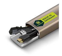 Berlin - Canaleta para cables (aluminio, 30/50/75/100 cm, 100 cm, bronce claro), color blanco y negro