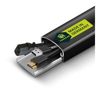 Berlin - Canaleta para cables (aluminio, 30/50/75/100 cm, 75 cm), color blanco y negro