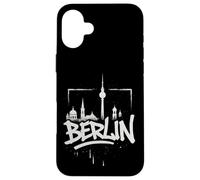 Berlin City Skyline Alemania Graffiti Art Travel Souvenir Carcasa para iPhone 16 Plus