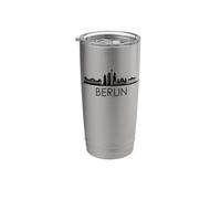 Berlin City Skyline Torre de televisión Alemania Ciudad de Berlín Vaso térmico de acero inoxidable de doble pared