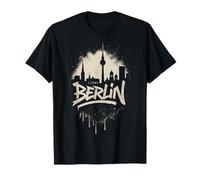Berlín Ciudad Horizonte Graffiti Arte Callejero Alemania Souvenir Camiseta