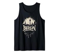 Berlín Ciudad Horizonte Graffiti Arte Callejero Alemania Souvenir Camiseta sin Mangas