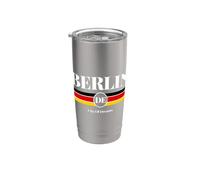 Berlin DE City Of Dreams Germany Flag Graphic Vintage Retro Vaso térmico de acero inoxidable de doble pared