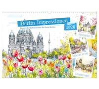 Berlin Impressionen - Kunstvolle Stadtansichten der Seele Berlins (Wandkalender 2026 DIN A3 quer), CALVENDO Monatskalender: KI-Aquarell-Szenen der deutschen Hauptstadt
