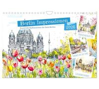 Berlin Impressionen - Kunstvolle Stadtansichten der Seele Berlins (Wandkalender 2026 DIN A4 quer), CALVENDO Monatskalender: KI-Aquarell-Szenen der deutschen Hauptstadt