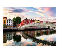 Berlin Irish Bridge Puzzle Casa Colorida Juego de 100 piezas (45,5 x 35,5 cm) Puzzle Descompresión para Niños Juego Divertido Decoración de Pared para Adultos