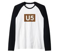 Berlín Metro Línea U5 Souvenir Recuerdo Regalo Camiseta Manga Raglan