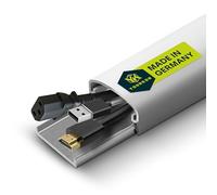 Berlin RAL9010 - Canaleta para Cables (Aluminio, 30/50/75/100 cm), Color Blanco, Negro y Bronce Claro