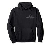 Berlin tv tower pulse heartbeat frequency sound wave music Sudadera con Capucha
